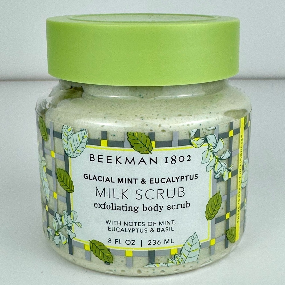 Beekman 1802 Gift Set Glacial Mint & Eucalyptus Whipped Body Cream & Body Scrub - Picture 5 of 9